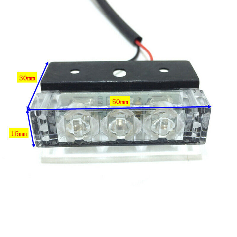 Car 18-LED Amber Strobe Emergency Flashing Warning Grill Light 12V Bright Set