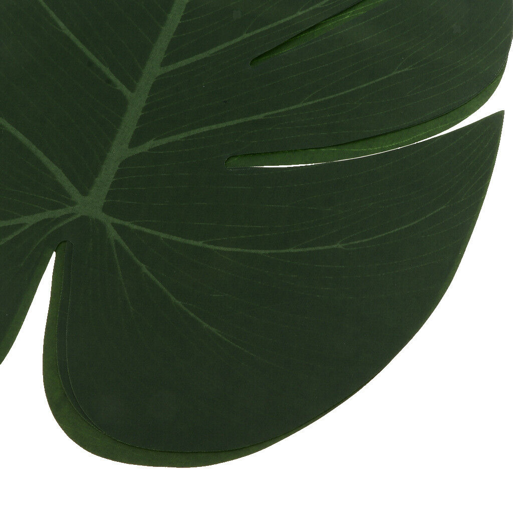 5pcs Artificial Leaf Place Pad For Hawaiian Summer Party BBQ Decor