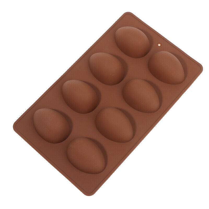 DIY 8 Eggs Shaped Easter Eggs Silicone Baking Mold Pastry Chocolate Puddi.l8