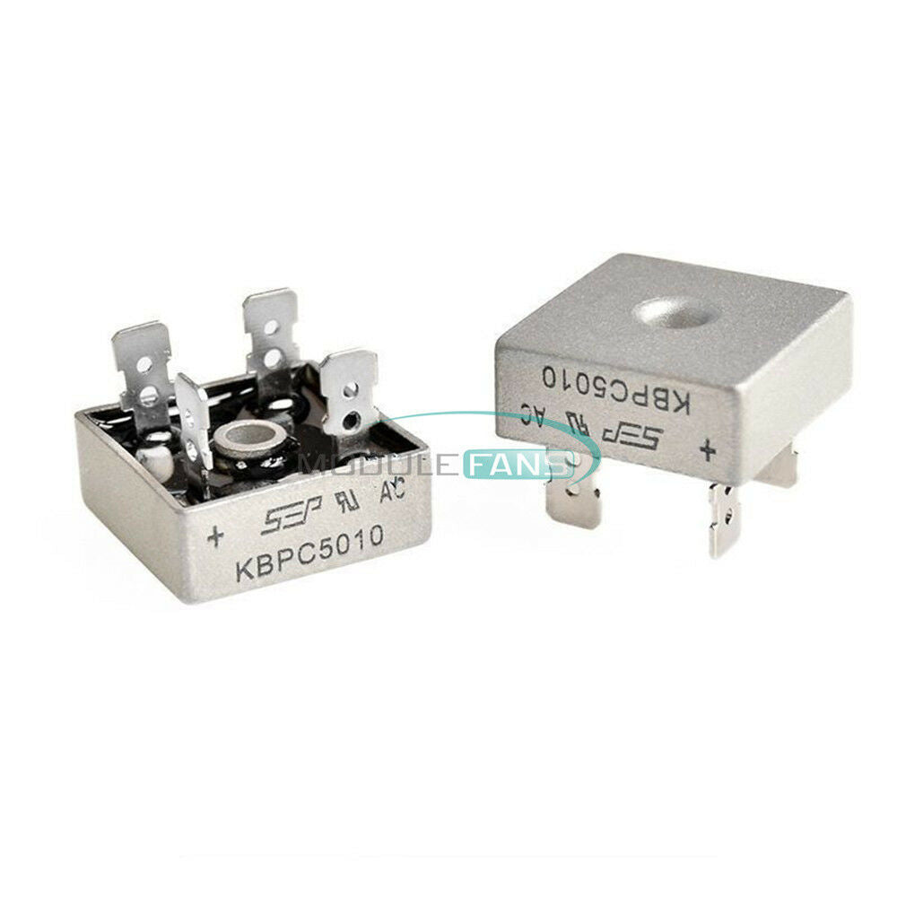 50A 250A 1000V Metal Case Single Phases Diode Bridge Rectifier KBPC5010