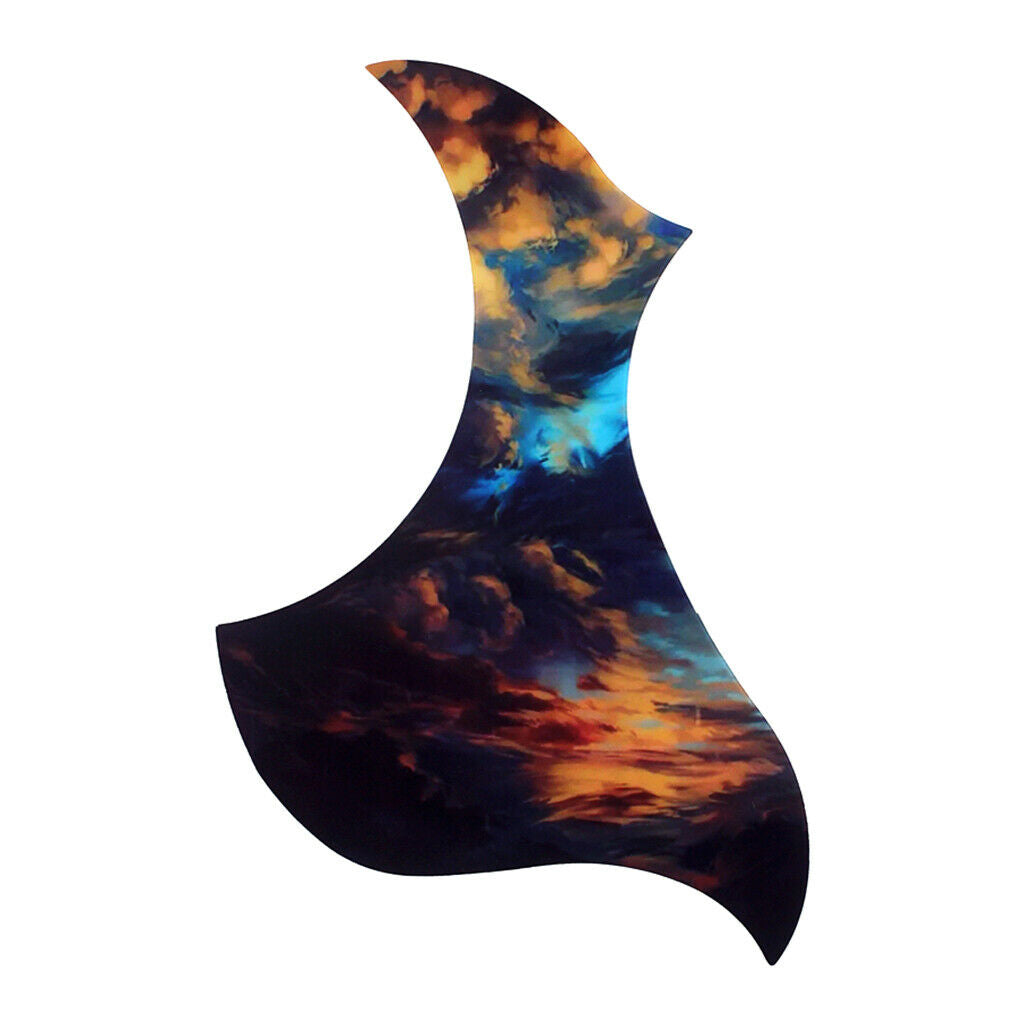 5x Acoustic Guitar PVC Pickguards Self-adhesive Beautiful Printing DIY Parts