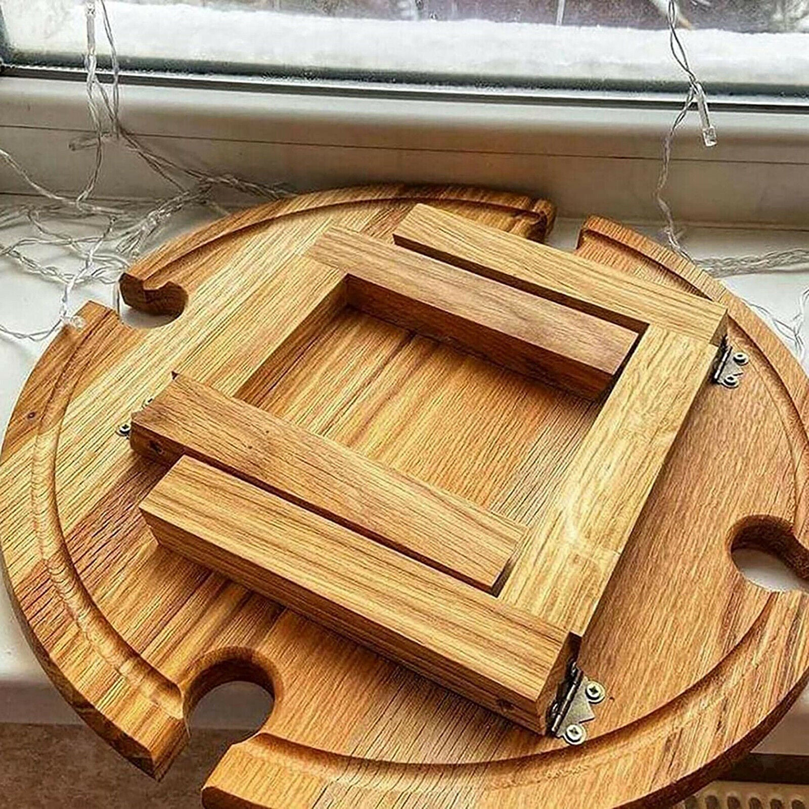 Outdoor Picnic Table 2 In 1 Wine Glass Rack for Family Party Camping Garden