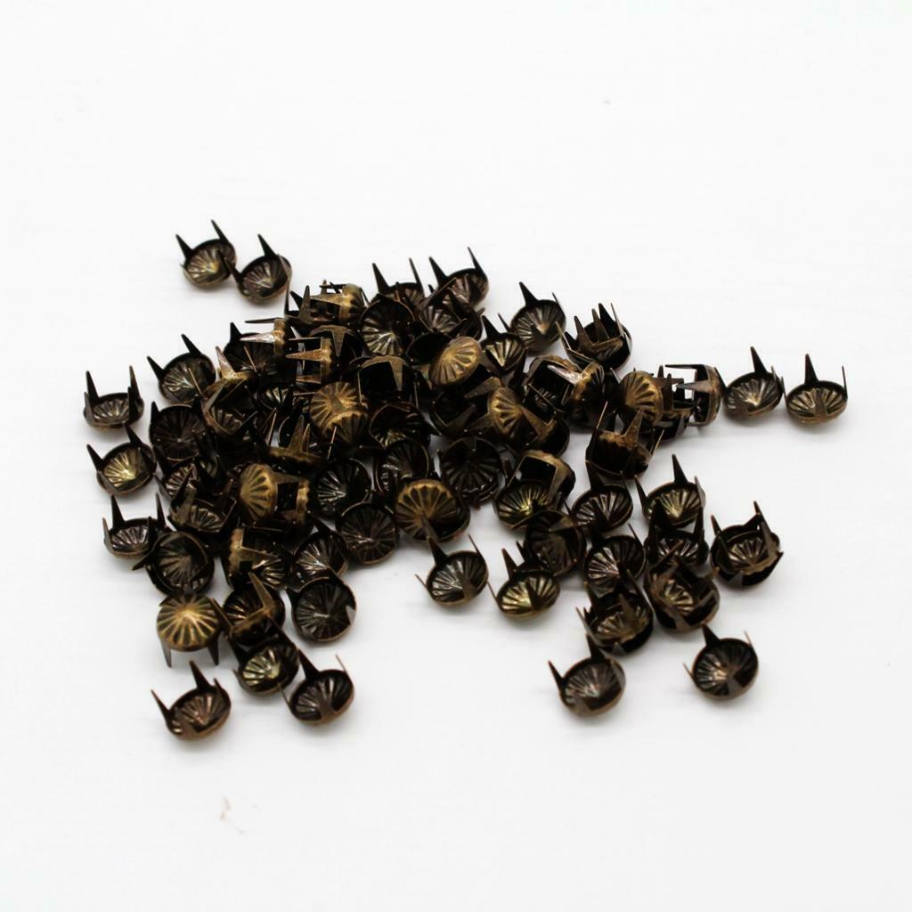 100 Pieces Stud Rivets Suitable For Clothing, Belts, Bags 9 Mm
