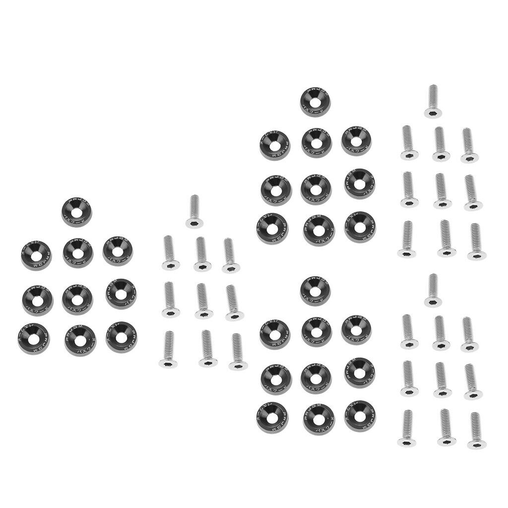Reinforcement Aluminum Washers Cup Head Screw 6mm Cone Screw Gasket Black