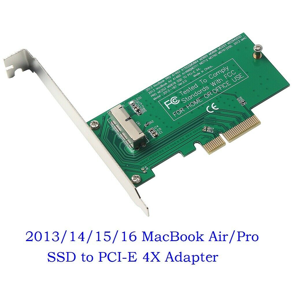 Adapter Card to PCI-E 4X for 2013/14/15/16/17 MacBook Air pro 12+16 pin SSD