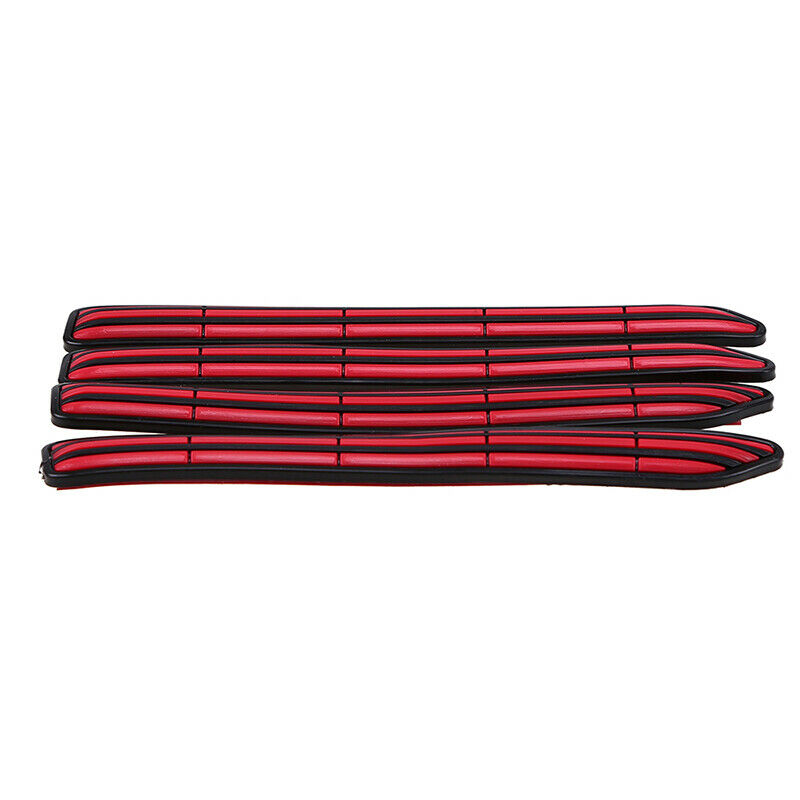 4x Universal Car Anti Collision Side Door Edge Guard Rubber Strip Red+Black