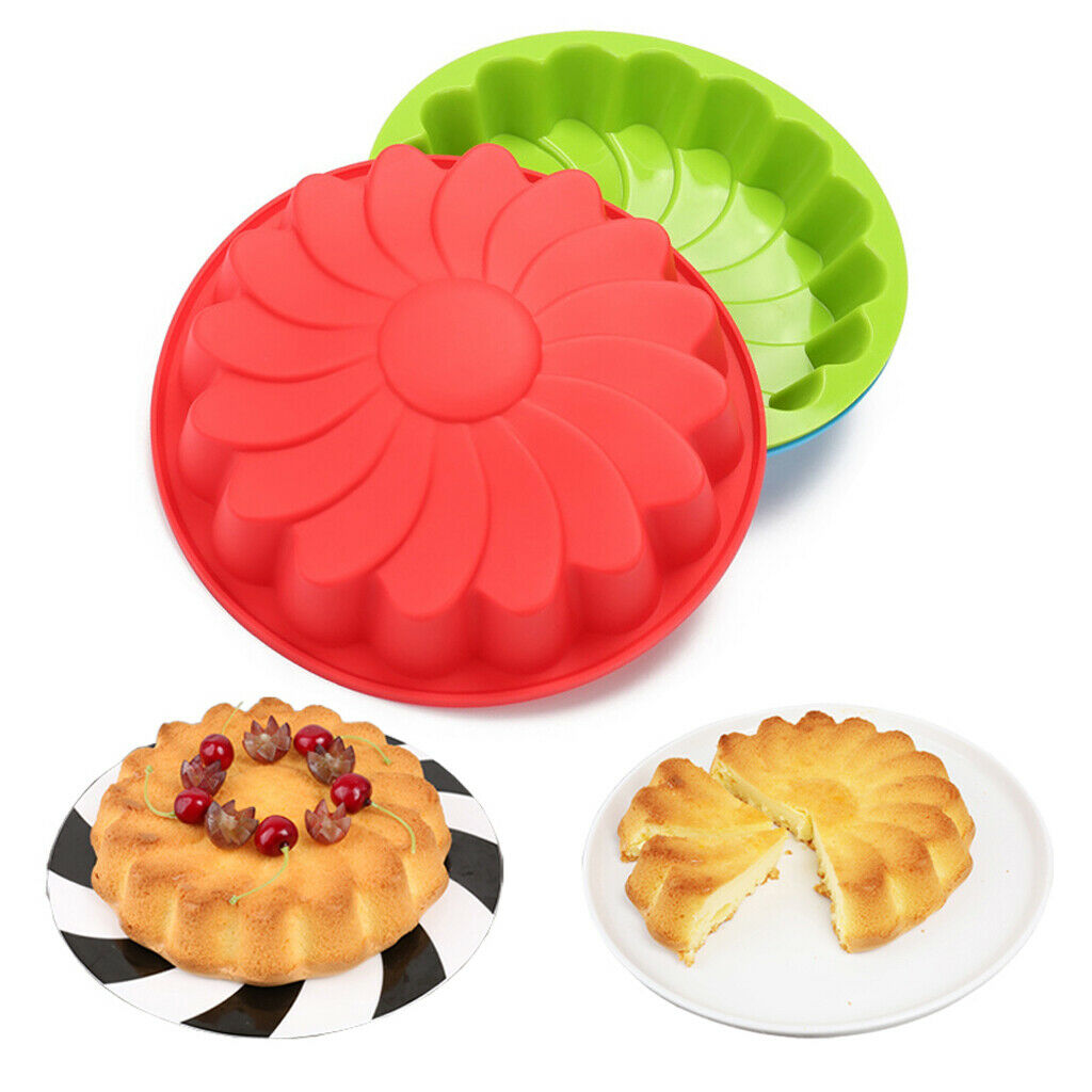 Round Non-Stick Silicone Cake Molds DIY Flower Pattern Cake Maker Baking Tool