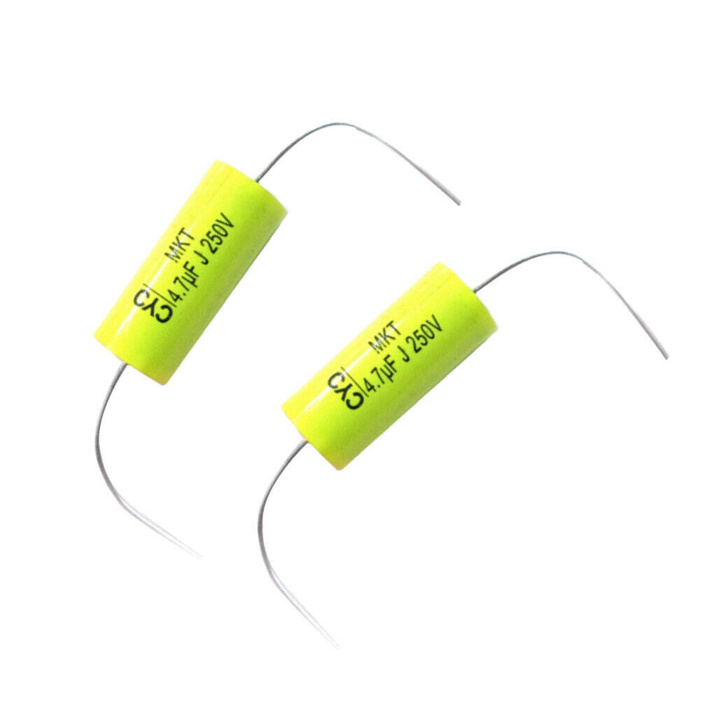 2pcs 4.7uF 250V Metallized Polyester Film Capacitor Audio Crossover