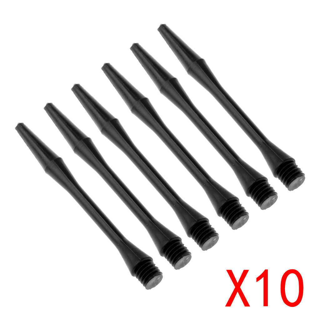 60 Pcs Plastic 54mm 2BA Anodised Re-Grooved Dart Stems / Shafts Diam 6mm