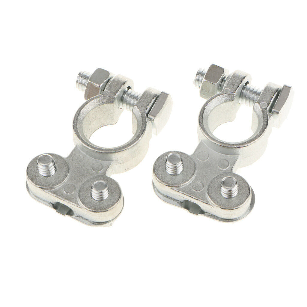 Battery Terminals Positive & Negative Clamp Connectors for Motorcycle Car