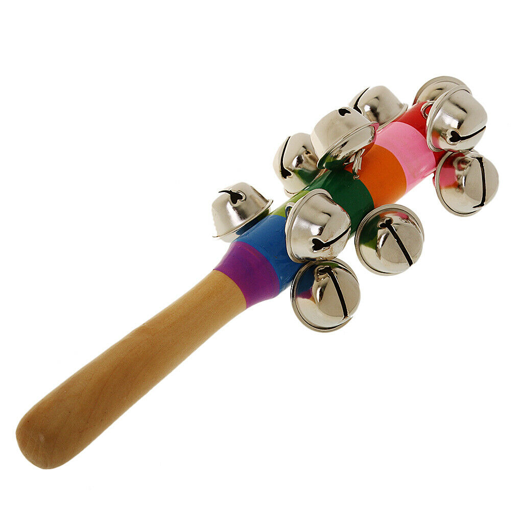 Hand Percussion Set Children Instrument Toys Handbell Shaker & Tambourine
