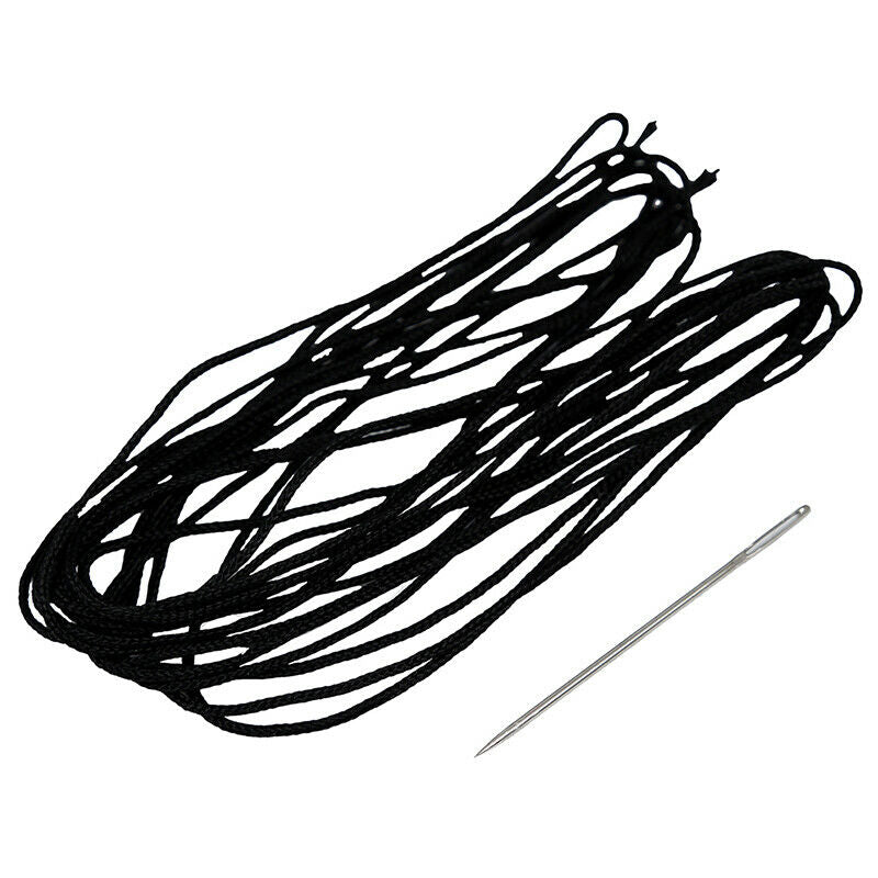 Faux Leather DIY Car Stee Wheel Cover With Needles and Thread (Black) S8I3I3