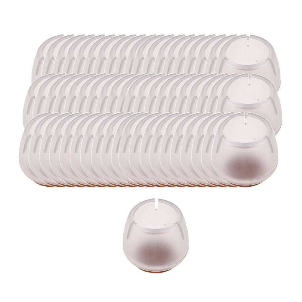 60PCS SKID-RESISTANCE CHAIR LEG CAPS RUBBER FURNITURE CABINET FEET CUPS ENDS