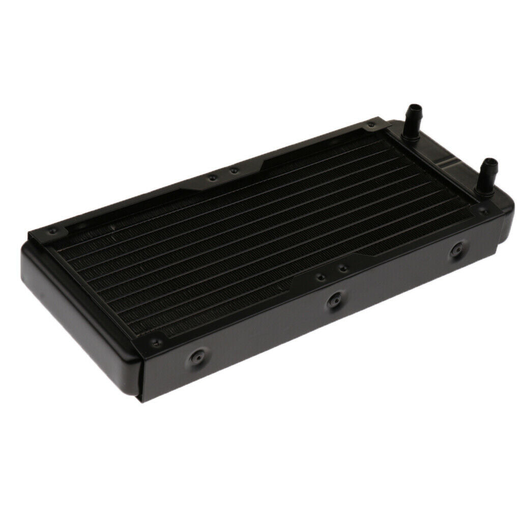1x Aluminum Water Heat Exchanger 10Pipe For CPU 240mm Straight Mouth