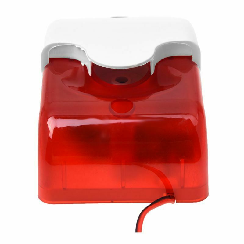Mini 12 Volt Security Alarm Siren Red Light Replacement O8V2V2