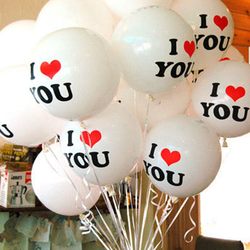 10X Romantic Home Party Decor I Love You White Latex Balloon Wedding Decor.l8