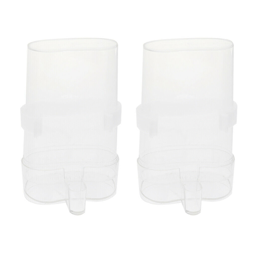 2Pcs Bird Waterer Bird Feeders Bird Feed Water Dispenser for Parrot Budgies