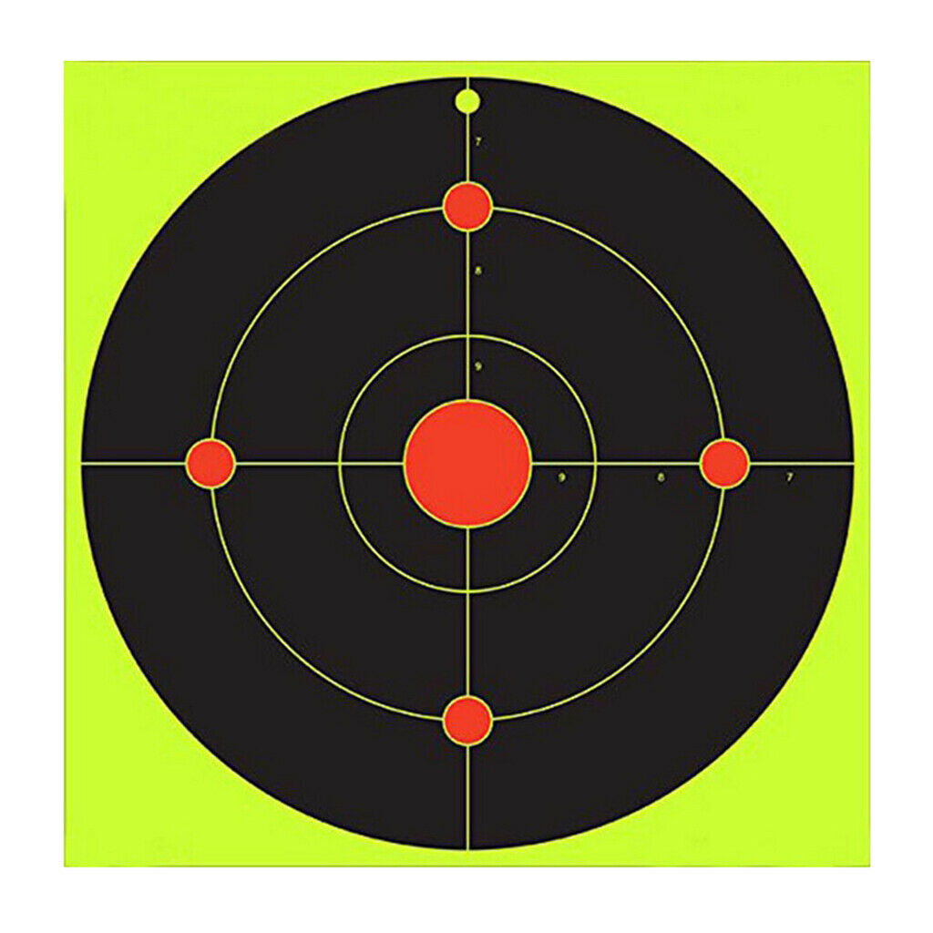 10x Fluorescent Green Target Shooting Stickers Gun Dart Hunting Target Paper