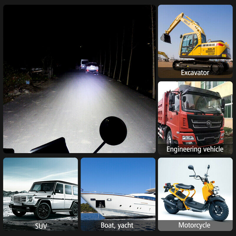 32W LED Car Driving Work Spot Light 6500K Fog Lamp Truck Off-road SUV DC12-80V