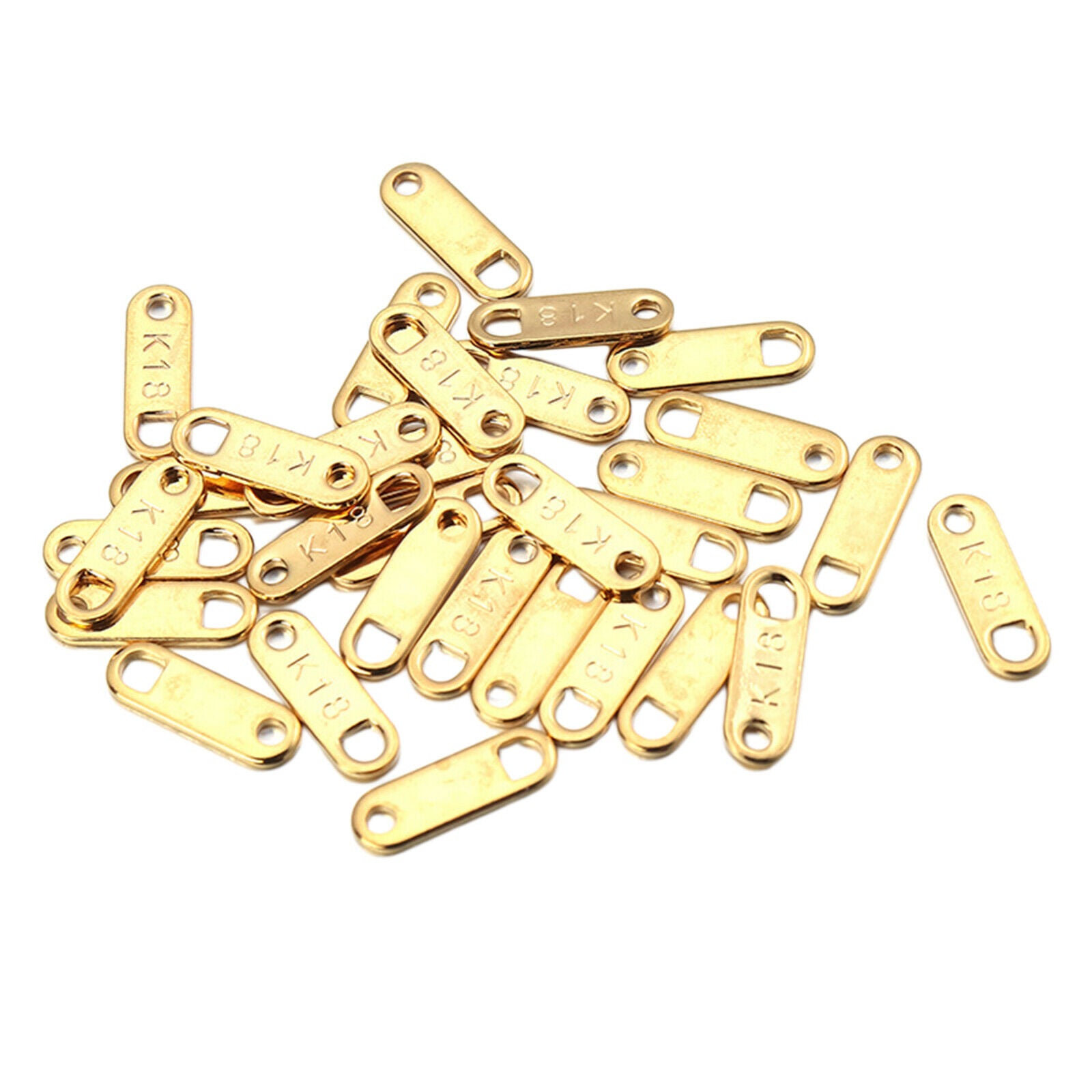 60Pcs Engraved Pendant Charms Tail Chain Tags DIY Keychain Jewelry Findings