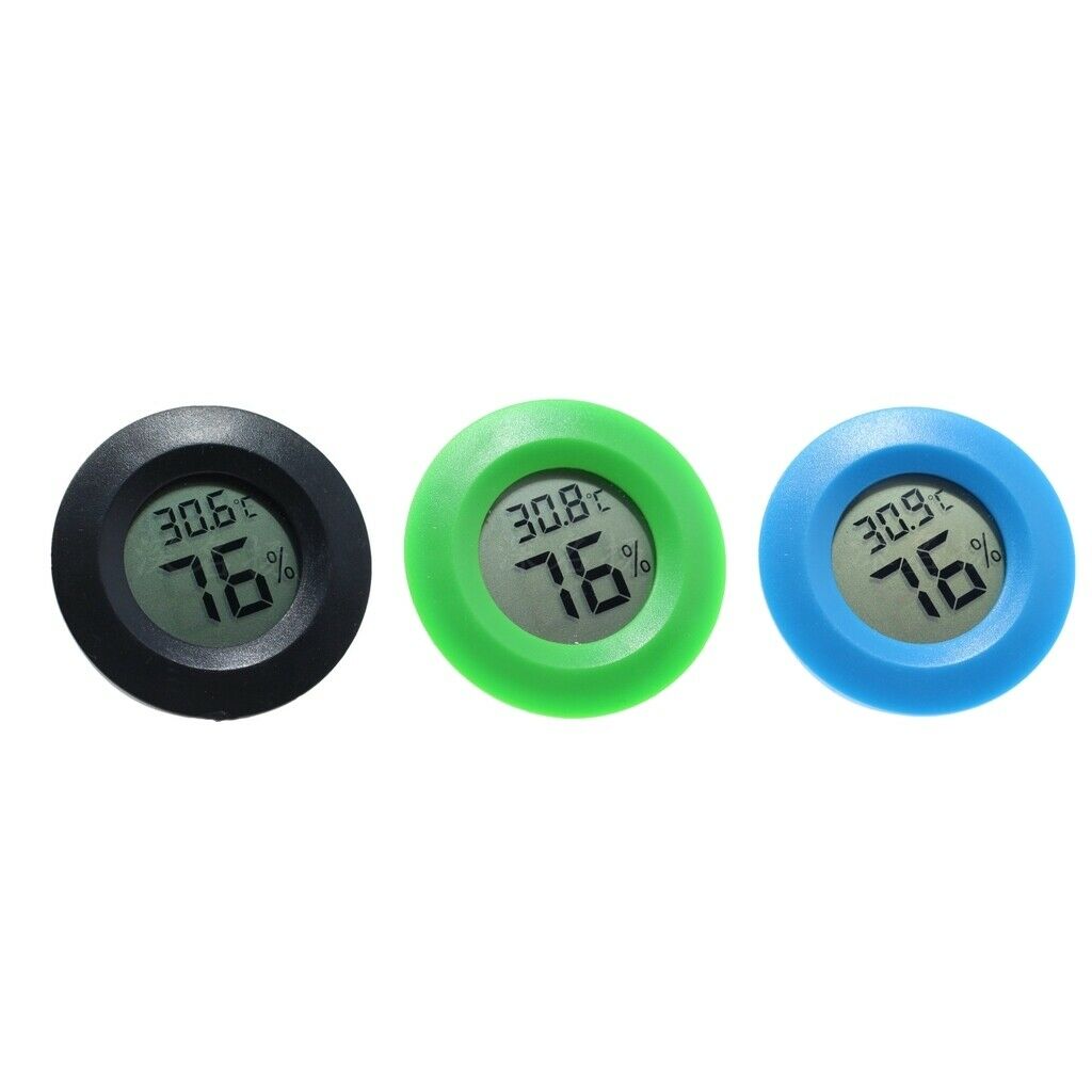 3Pieces Reptile Thermometer Humidity Hygrometer For Reptile Frog Tortoise