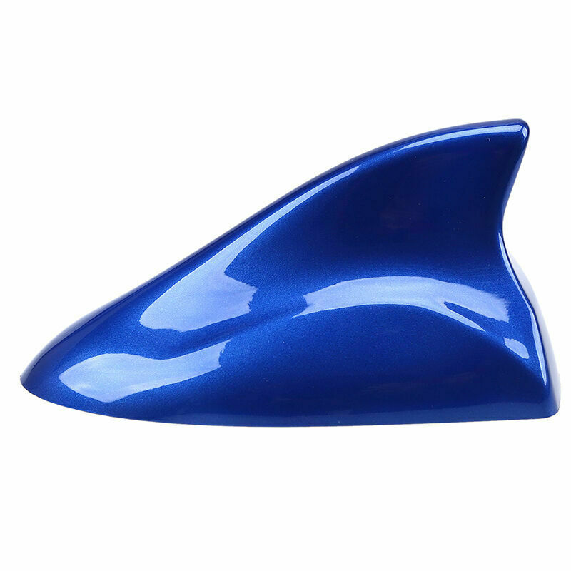 Universal Blue Shark Fin Antenna Aerial AM/FM Signal Roof Aerial for Car SUV ABS