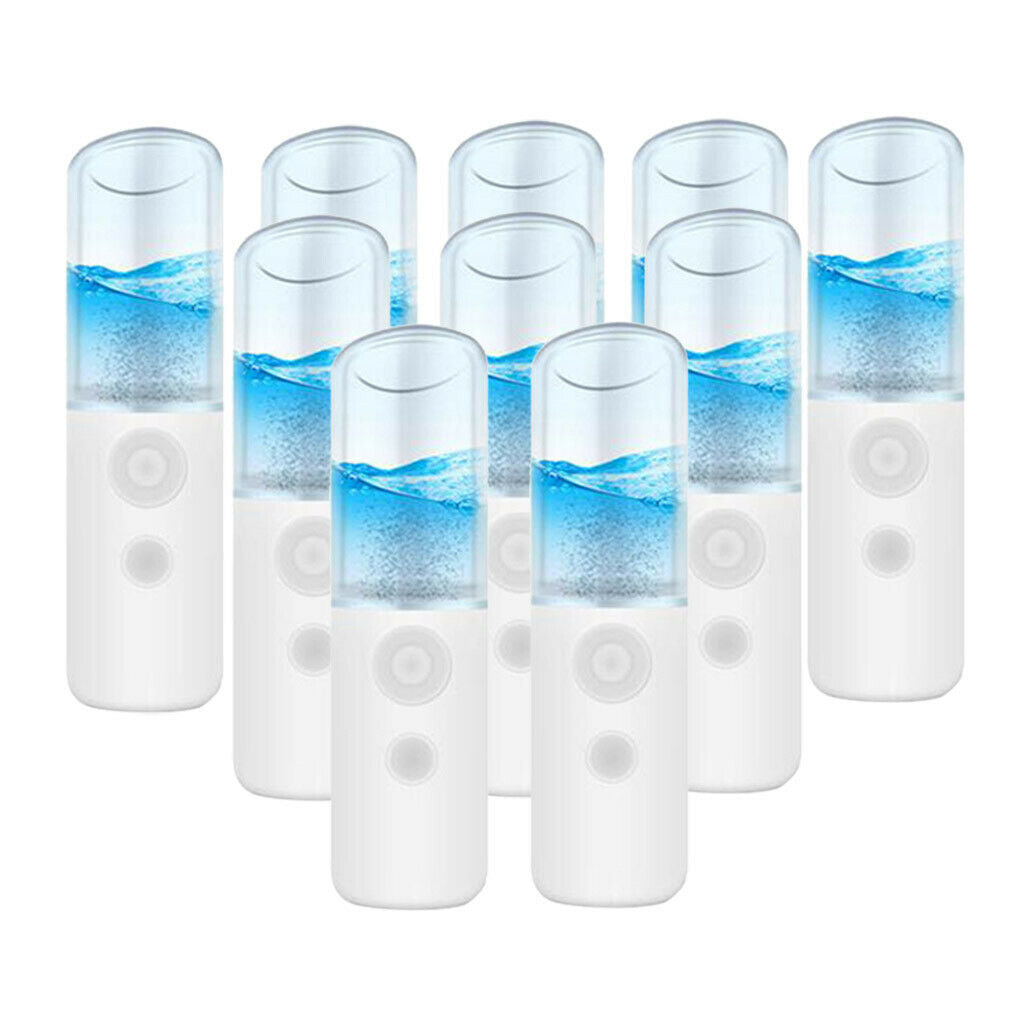 10 Pieces USB Mini Nano Spray Mister Moisturizing Sprayer Beauty Skin Care