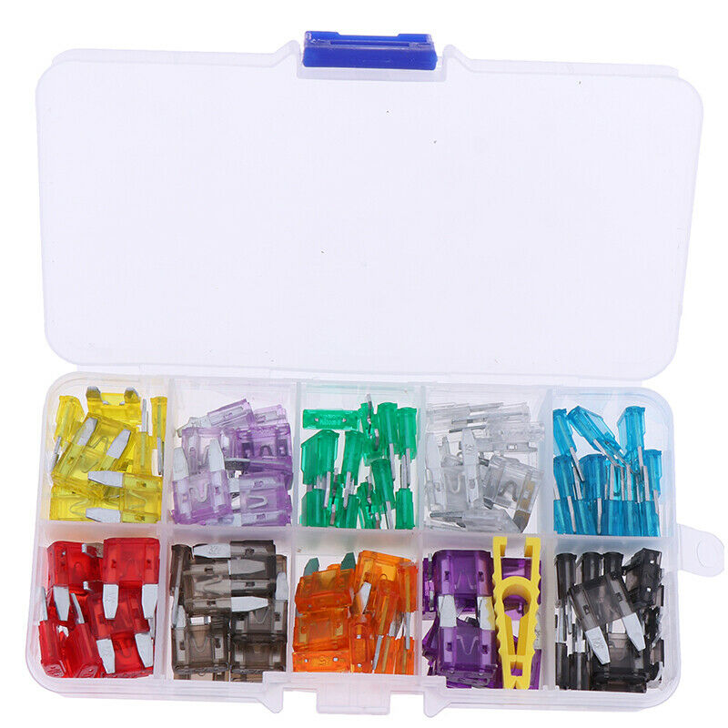 1Set Car Truck MINI Blade Fuses 5A 10A 15A 20A 25A 30A Fuses Kit With ClipY TL