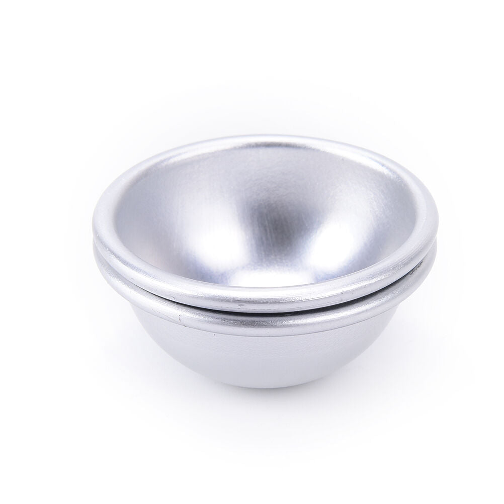 1set/2pcs aluminum bath bomb molds bath fizzy sphere round ball molds 4.5*.l8