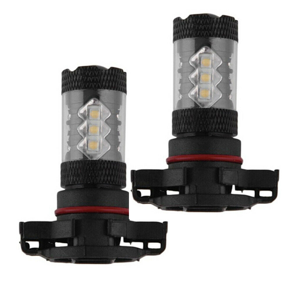 2X PS24W 80W Cool White High Power LED H16 5202 5201 Fog Driving Light Bulb
