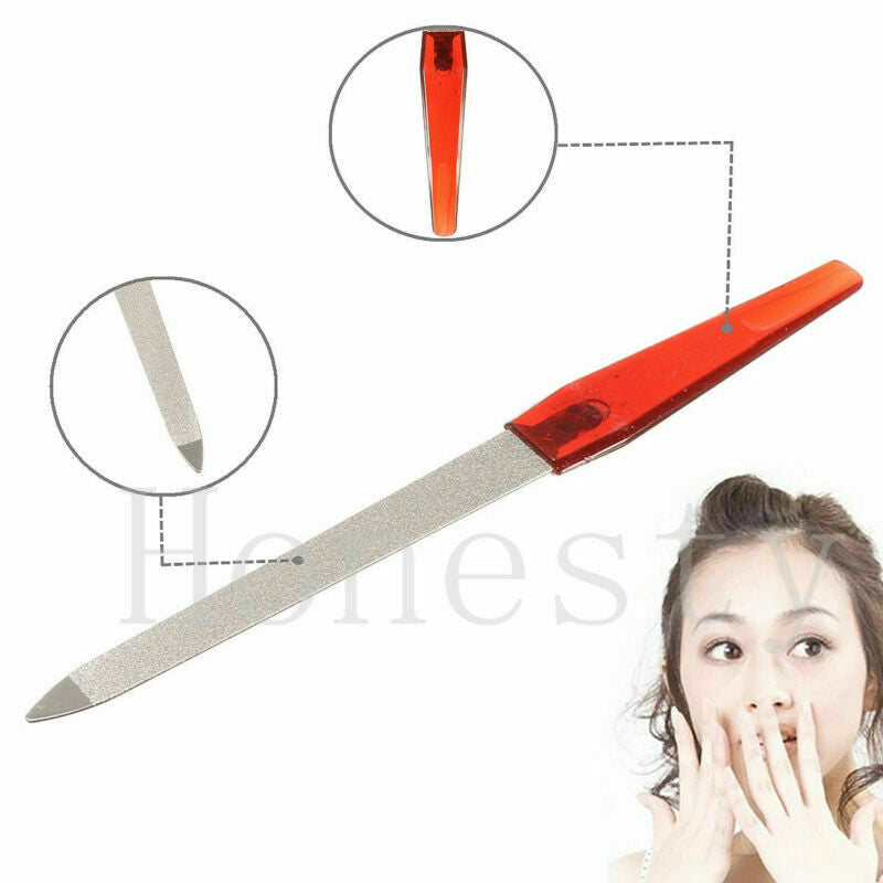 10pcs Metal Double Sided Nail Files Strong Edge For Manicure Pedicure Grooming