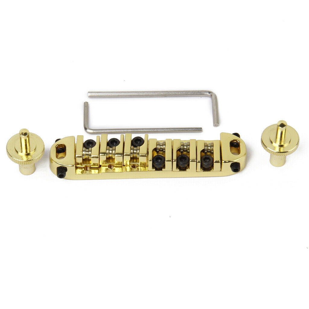 Zinc Alloy Metal Bridge Thumbwheel with Allen wrench Set for LP and Jazz Guitar