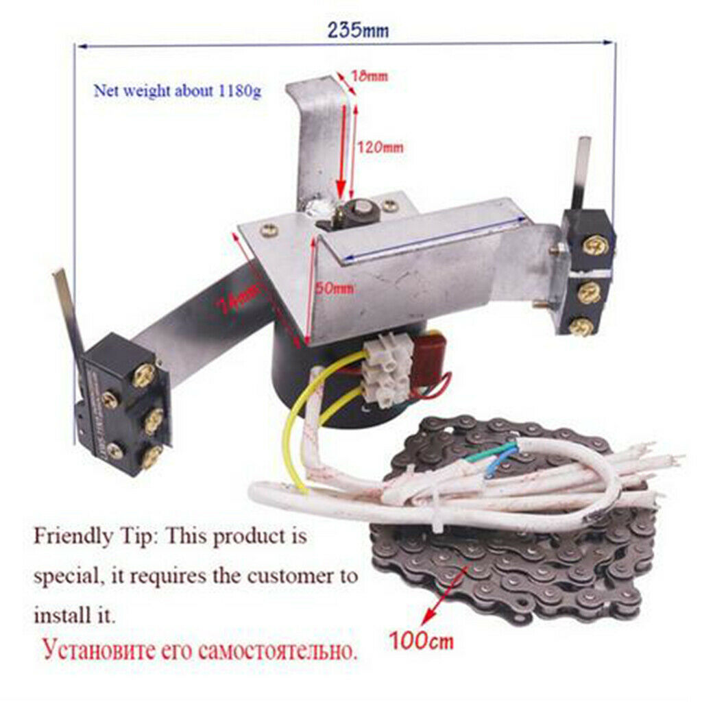110V Motor With Gears Automatic Egg Turning System Chain Chick Accessory