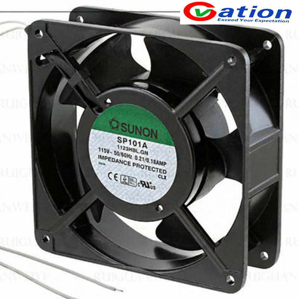 For SUNON SP103A 1123LSL.GN Aluminum frame AC fan 110VAC 11W 2pin 120*120*38mm