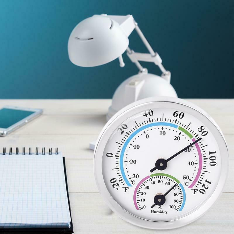 Analog Hygrometer Thermometer for Indoor Office Home Room Outdoor Green 2 in 1