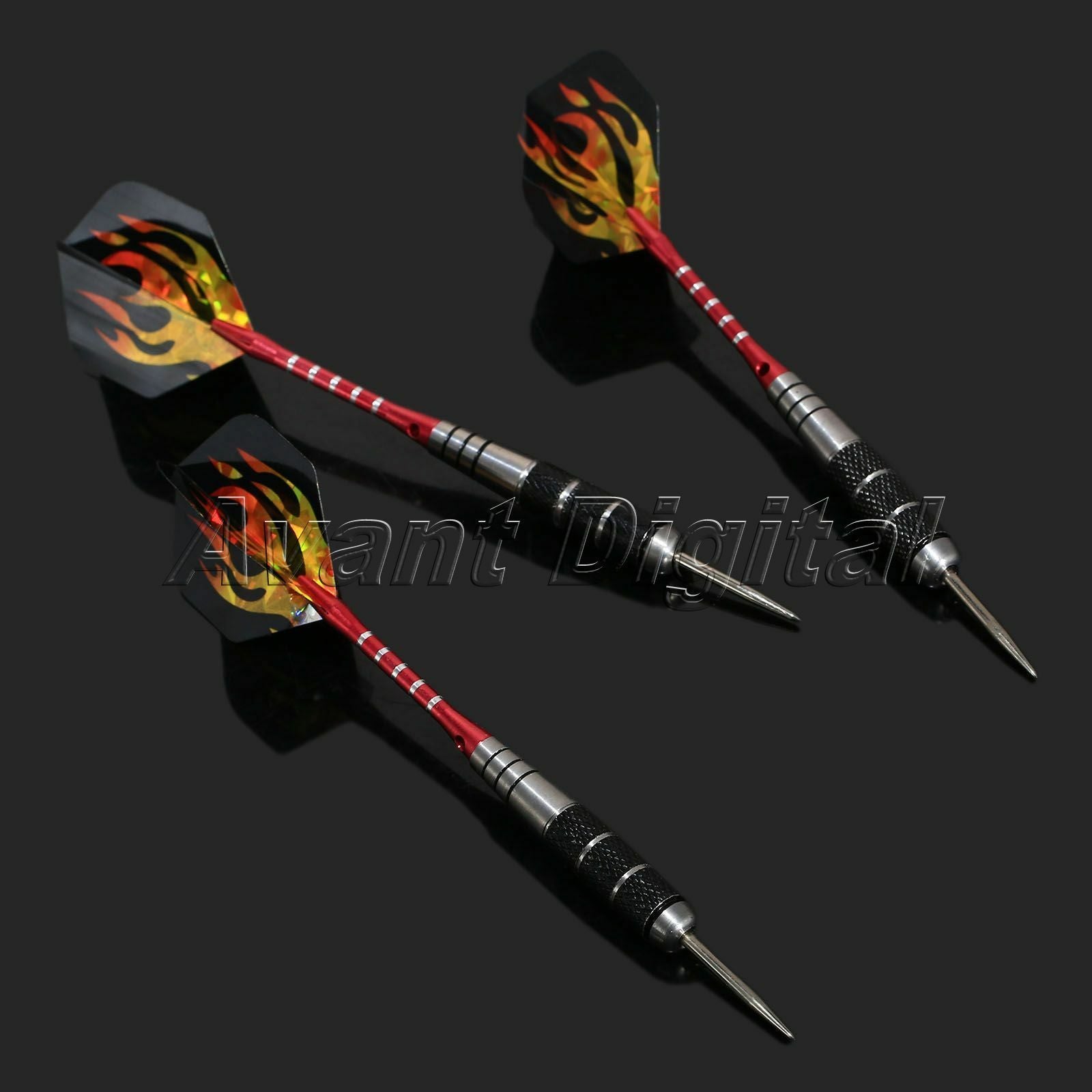 3pcs of darts Professional Red Tungsten Steel Tip Darts Set With Dart Flights