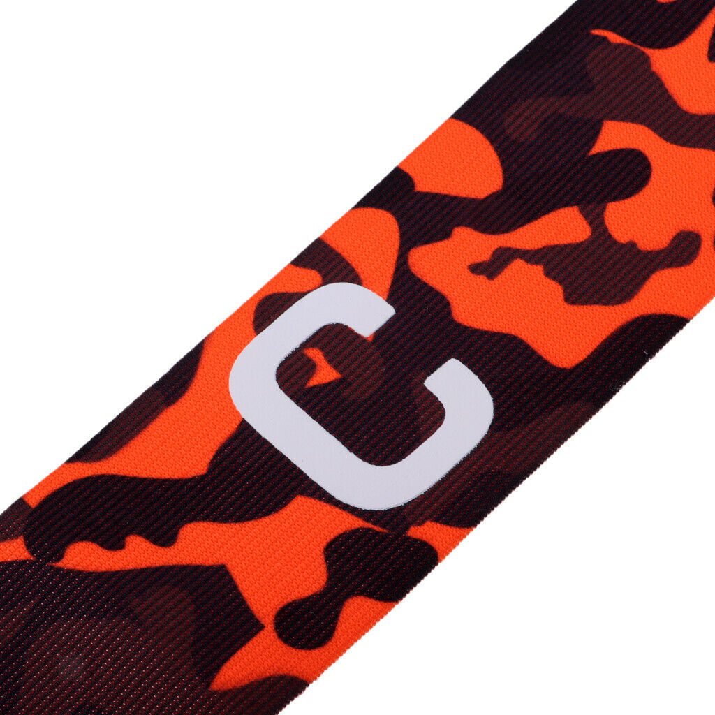 Football Soccer Adjustable Band Captain Armband, One Size Fit All #3 orange