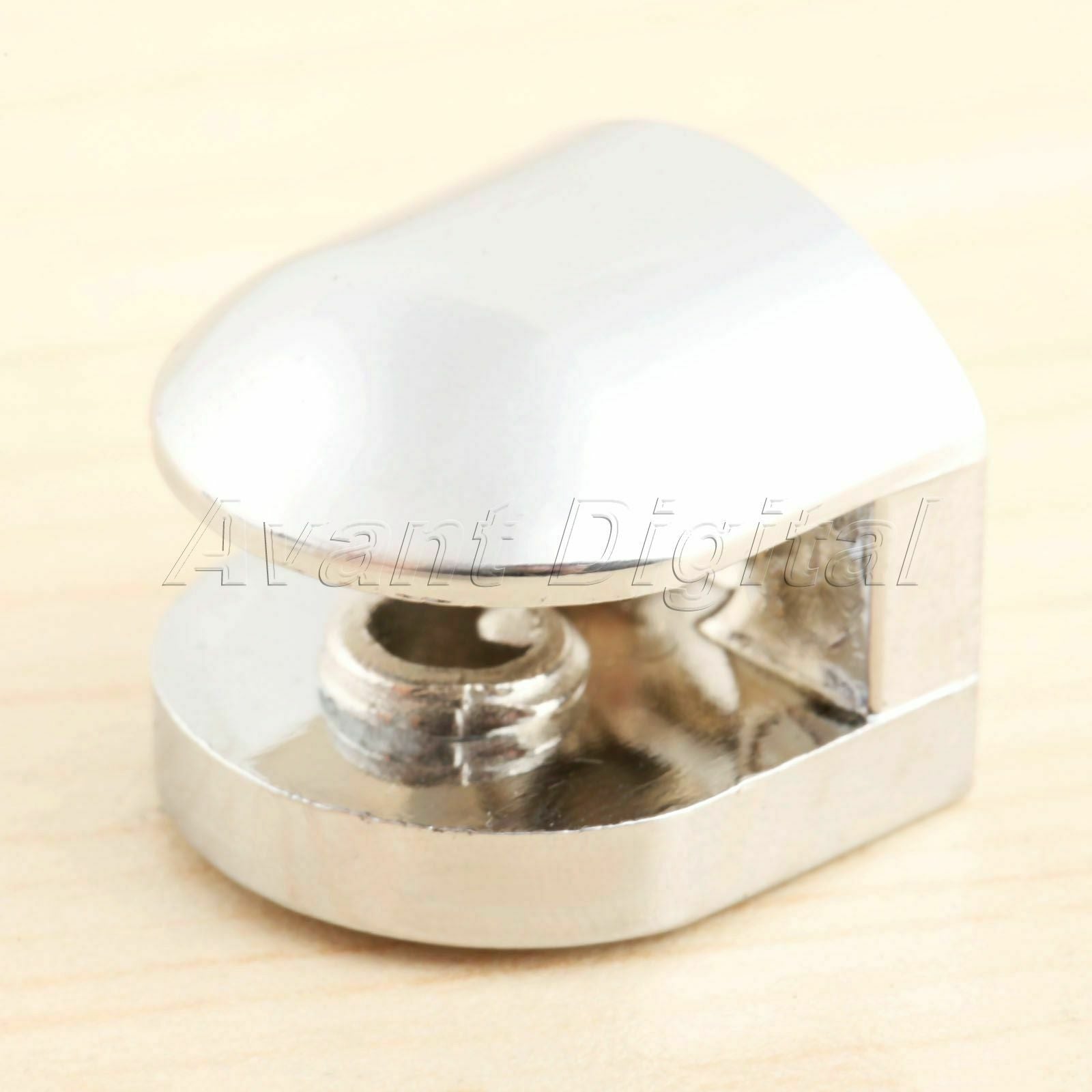 4pc Kitchen Zinc Alloy Glass Shelf Holder Clamp Brackets For 5mm-6mm Thick Glass