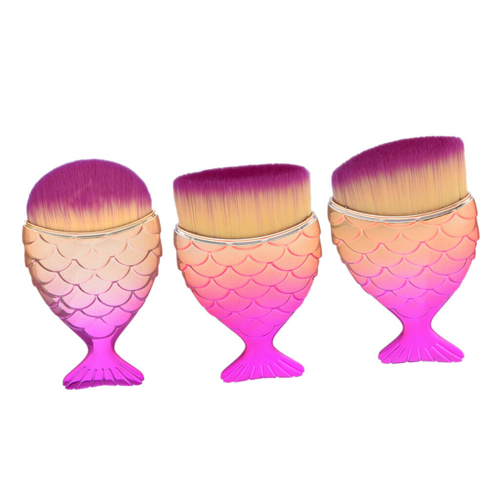 3pcs Face Foundation Makeup Brushes Set Concealer Blush Powder Kabuki Brush