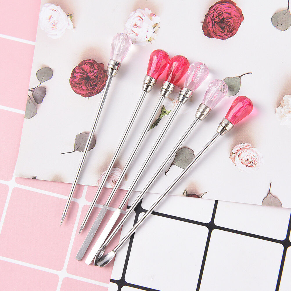 3pcs Nail Art Stirring Rod Tool Mixing UV Gel Nail Dotting Picker Nail Art  XC