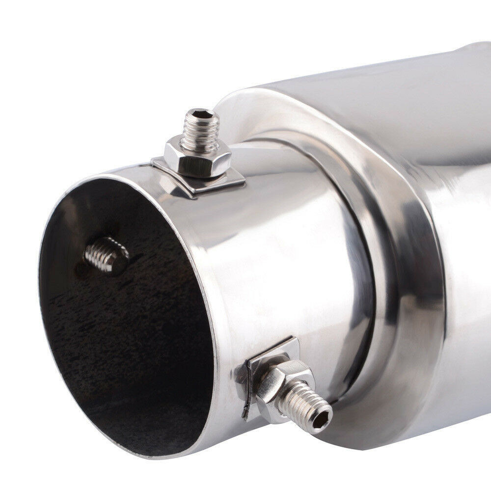 Car Straight Stainless Steel Exhaust Square Rear Tail Silencer Tip Pipe End 63mm