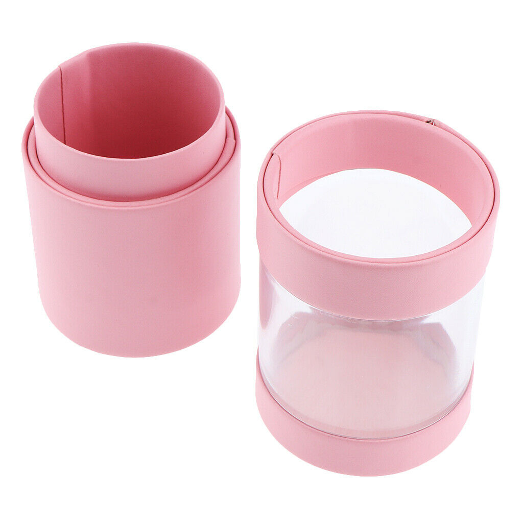 Empty Storage Container Lipstick Tweezer Makeup Brush Holder Case Box Pink