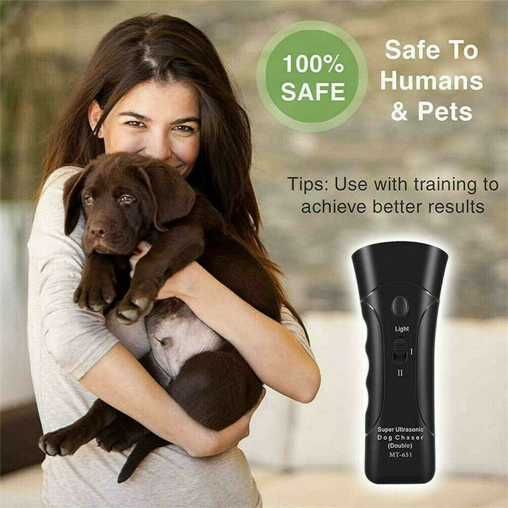 Petgentle Ultrasonic Anti Dog Barking Pet Trainer LED Light Gentle Chaser-Style