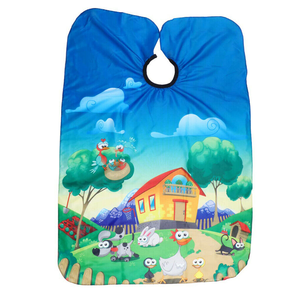 Kids Hairdresser Cutting Cape Apron Kids Animal Pattern Shampoo Salon Cape