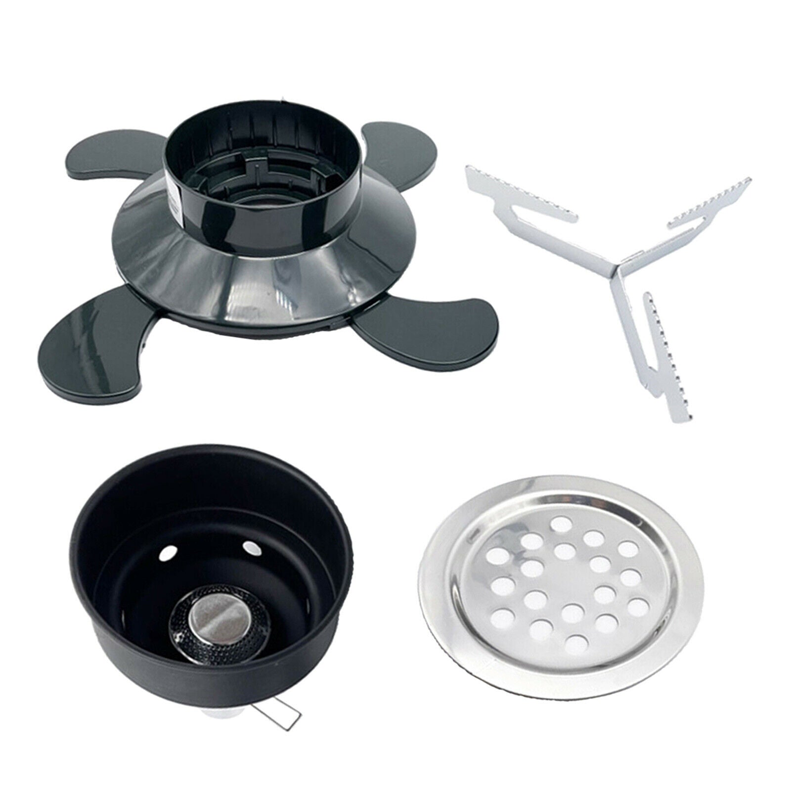 3-in-1 Camping Stove Gas Stove BBQ Emergency Heater Outdoor Wood Coal Stove