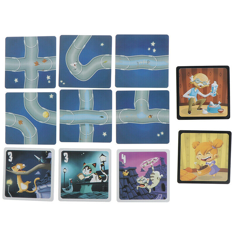 24Pcs Cat Deck Board Board Games Cards English Version Family Fun Playing Ca.DD