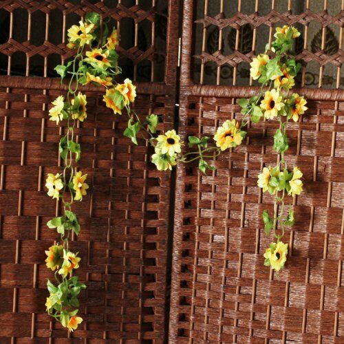 Artificial sunflower garland flower vine for Home Wedding Garden Decoration D5T6