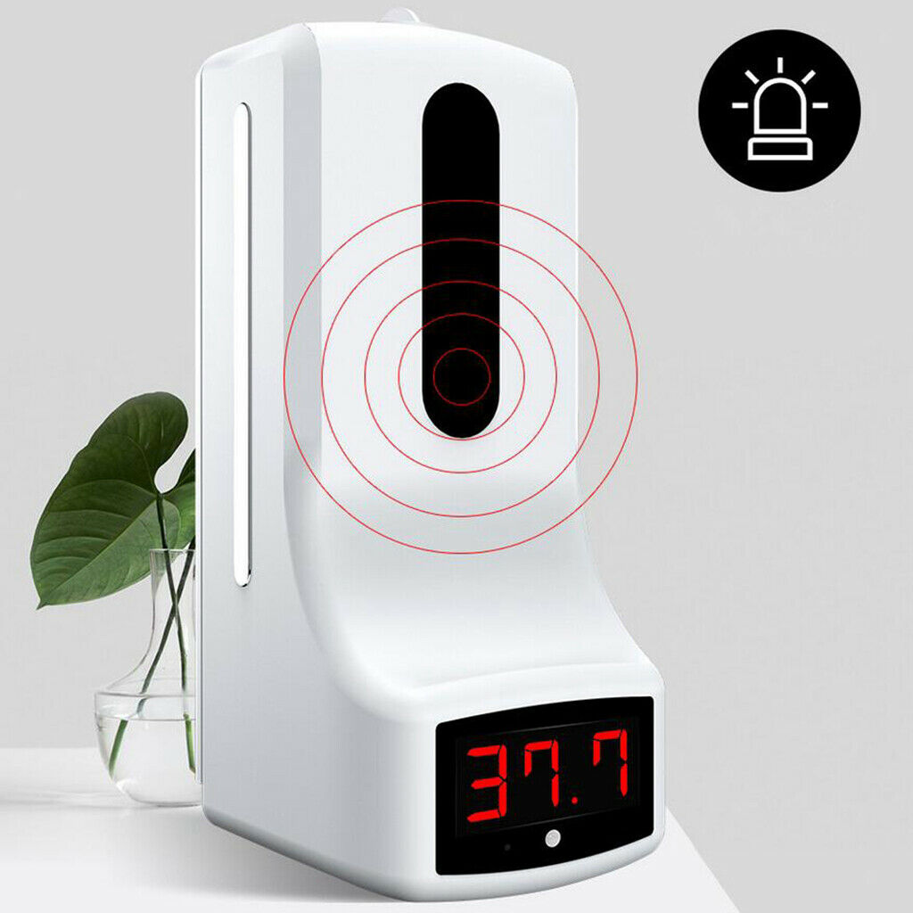 2 in 1 Wall Mounted Non-Contact Digital Thermometer with 1000ml Soap Dispenser