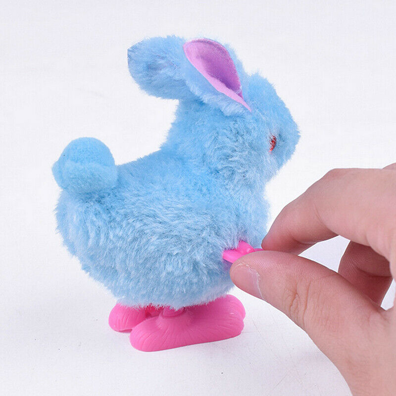 Plush Stuffed Bunny Toys Cartoon Jumping Rabbit Children's Baby Wind Up ToysBDA
