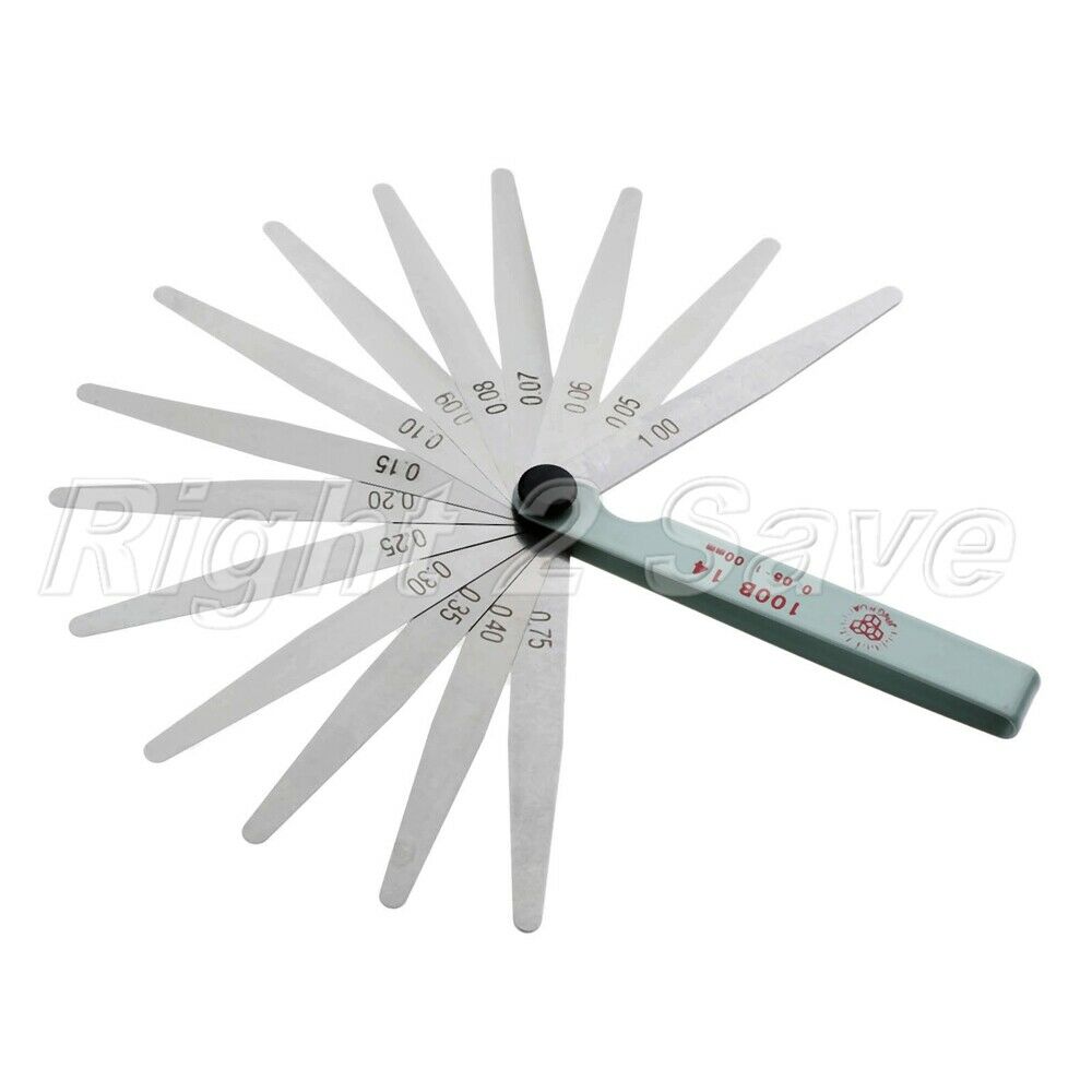 100*14mm Measuring Vehicle Parts 0.05-1mm Metric Filler Feeler Gauge 14 Blades